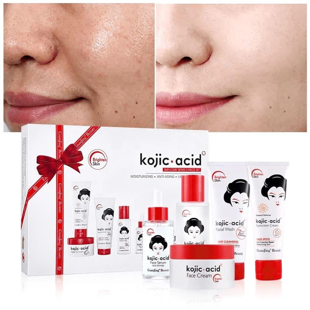 Kojic Acid 5-in-1 Skincare Combo – Brighten & Protect Your Skin Naturally