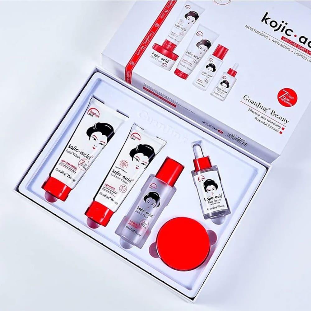 Kojic Acid 5-in-1 Skincare Combo – Brighten & Protect Your Skin Naturally